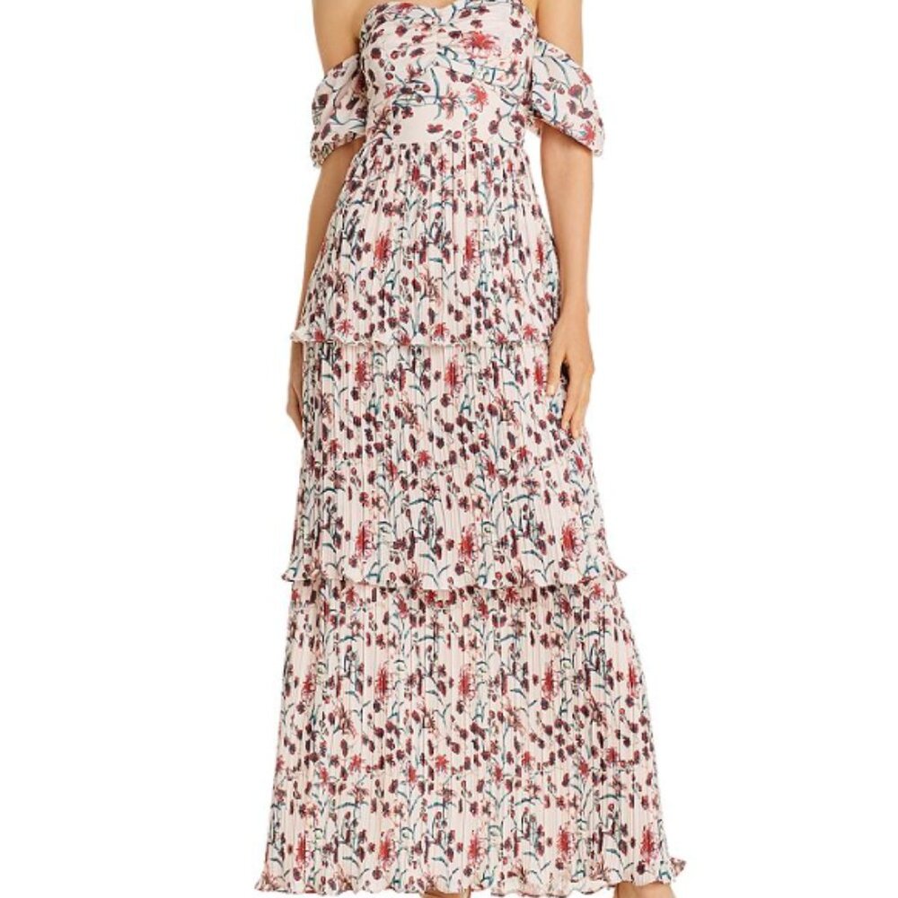 o.t.p. off the shoulder petal maxi dress - worn once!